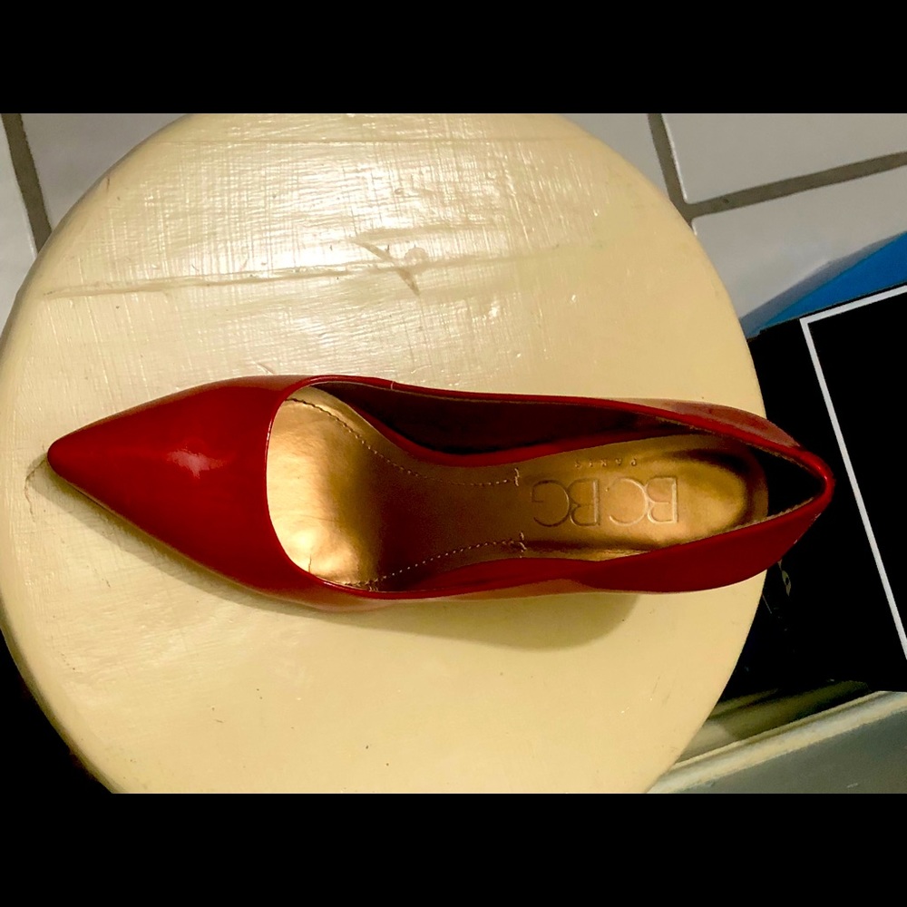 Red stiletto shoes